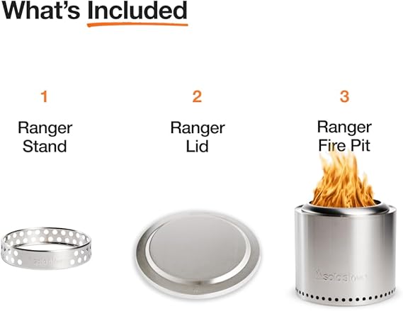Solo Stove Ranger Essential Bundle Stand, Lid, Camping Accessories
