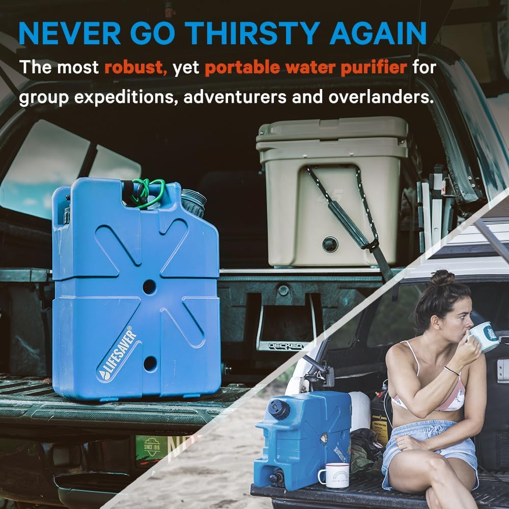 Lifesaver Jerrycan Water Purifier Heavy Duty Water Purifier for Overlanding, Camping, Hiking, Survival Kit
