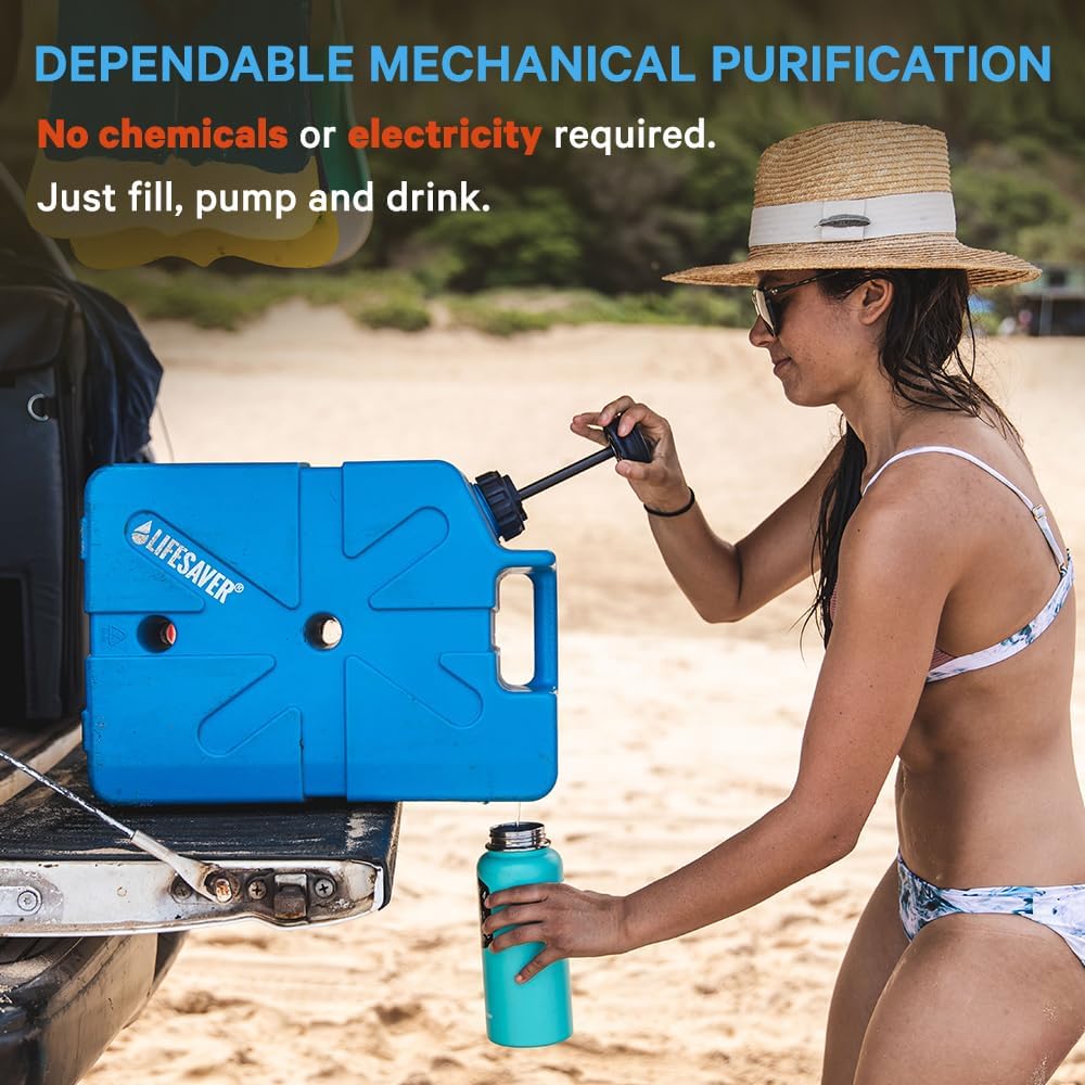 Lifesaver Jerrycan Water Purifier Heavy Duty Water Purifier for Overlanding, Camping, Hiking, Survival Kit